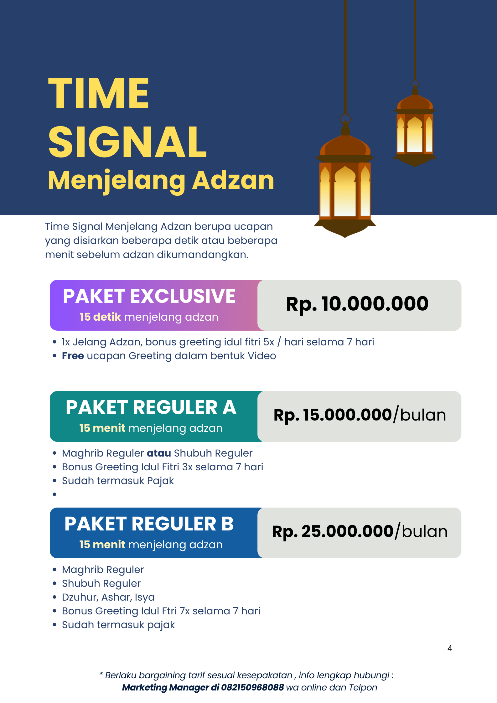 Paket Signal Menjelang Adzan